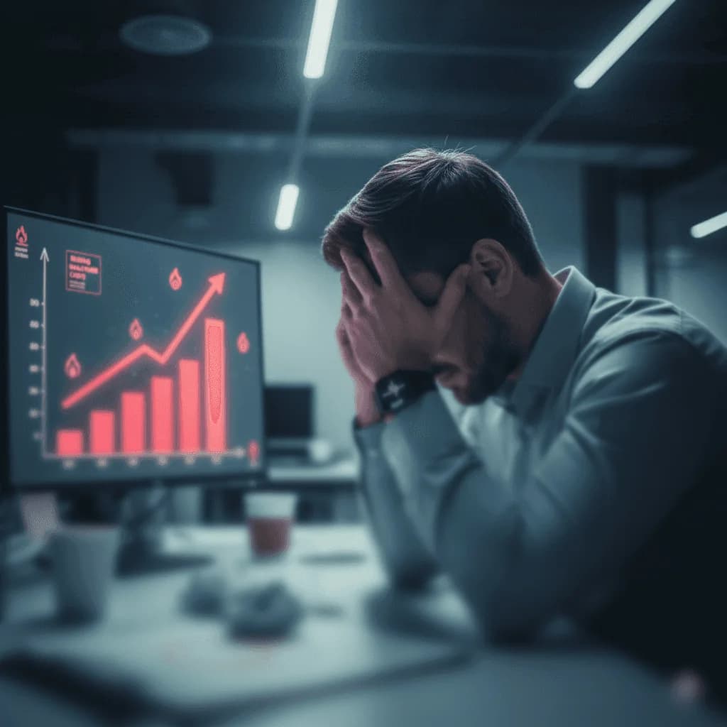 An employee managing a demanding workday